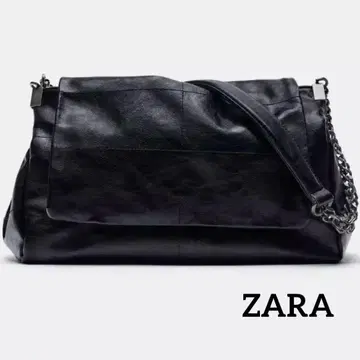 ZARA 락 플랩 숄더백 블랙