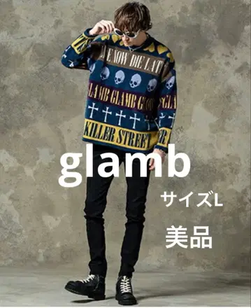 그램 glamb 그런지 심볼 풀오버 니트 남성용 L 새상품급