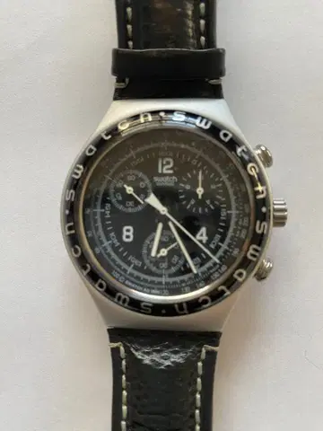 Swatch 크로노그래프 블랙