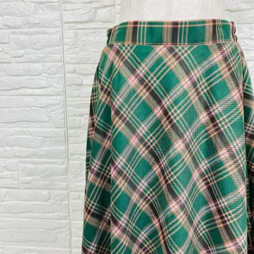 아즈노아즈 플러스 스커트 체크 맥시 길이 F [2718-19]