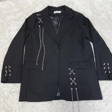 펑크 록 체인 재킷 y2k 아카이브