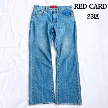 RED CARD 23구 콜라보 엘레강트 컷오프 플레어 데님 청바지