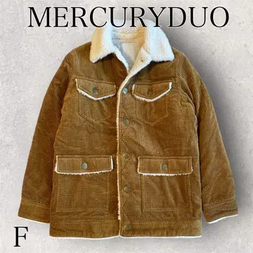 MERCURYDUO 코듀로이 보아 자켓 브라운 코트