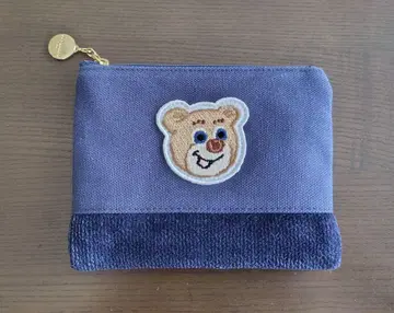 [ 새상품급 ] 페이러 올드 테디 와펜 파우치 네이비