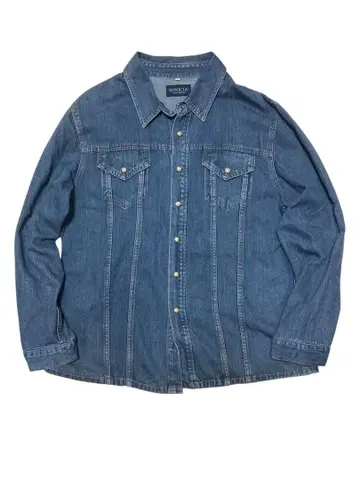 새상품급 SONICIA 블루 데님 셔츠 아메카지 y2k 80s 90s
