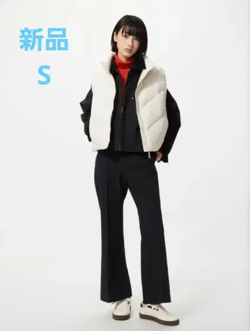 유니클로 스마트 플레어 팬츠 S 블랙 표준 길이 UNIQLO