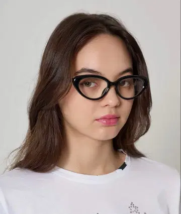 폭스 프레임 패션 안경 TINA:JOJUN 블랙 미사용 새상품