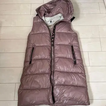 SAVE THE DUCK 후드 부착 다운 베스트 핑크 IRIA 사이즈 3