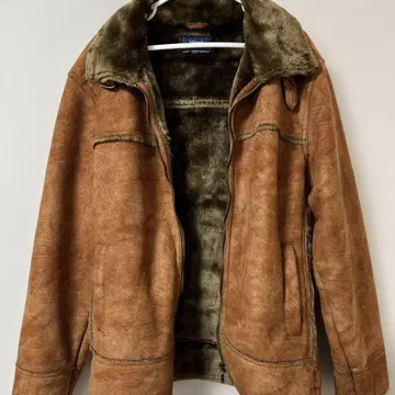 Villand 브라운 인조 모피 자켓 L