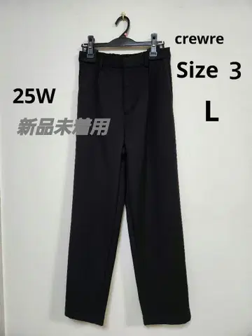 crewre 갸바 플리스 웜 슬랙스 블랙 팬츠 사이즈 3