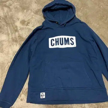 CHUMS 참스 후드 맨투맨 브랜드 로고 싸개 단추 속기모