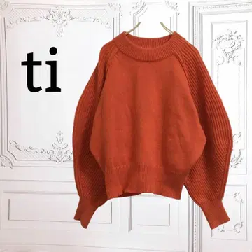 [ ti. ] 니트/스웨터 볼륨 슬리브 [ F ] 오렌지 계열