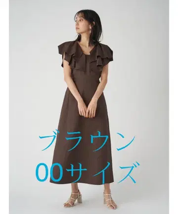 SNIDEL 스나이델 프릴 칼라 슬리브리스 원피스