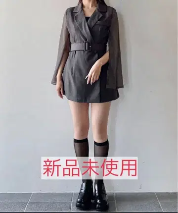 시어 슬리브 테일러드 원피스