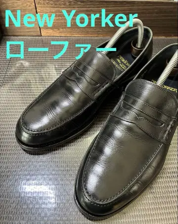 [ 새상품급 ] NEW YORKER 뉴요커 블랙 로퍼 가죽 천연 가죽