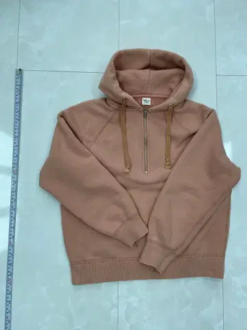 론 헤르만 오렌지 베이지 하프 집업 후드티