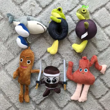 이탈리안 레인 낚싯대 봉제 인형 키링 세트