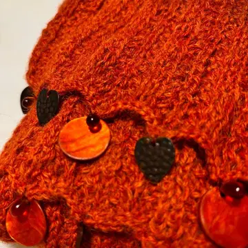 라드로그리 핸드메이드 머플러 빨간색 오렌지