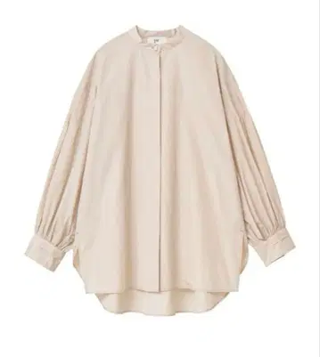 1er arrondissement 베이지 긴팔 셔츠 라운드 헴