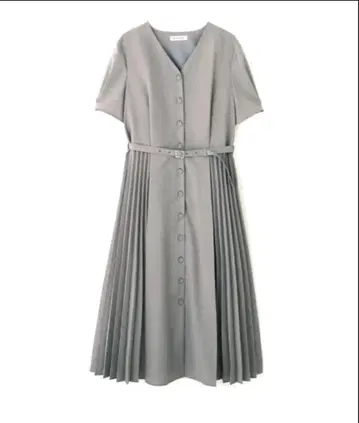 NATURAL BEAUTY BASIC 사이드 플리츠 절개 원피스 M