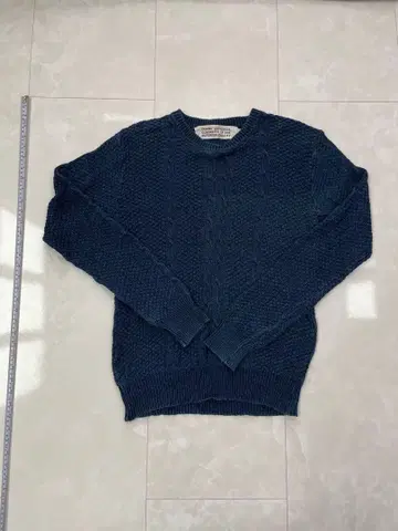 DENIME 케이블 짜임 네이비 스웨터 L