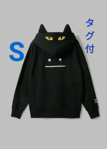 그라니프 고양이 귀여운 그림자 페이스 후드티 S 사이즈