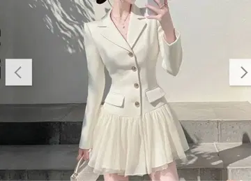아이보리 자켓풍 미니 원피스