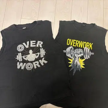 OVER WORK 탱크탑 세트