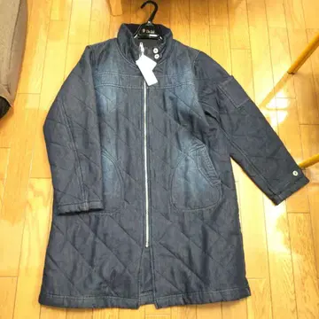 데님 퀼팅 코트 3L