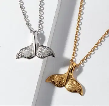 하와이안 주얼리 고래 꼬리 목걸이 실버