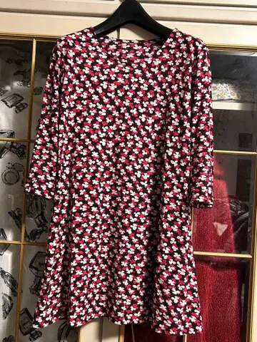 노아제 꽃무늬 7부 소매 튜닉 M 사이즈