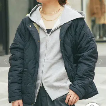 퀼팅 자켓 블랙 올리브 리버서블 앤디콜