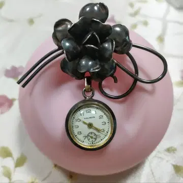 5667#1206 925 장미꽃 브로치 워치 GALMOR SWISS