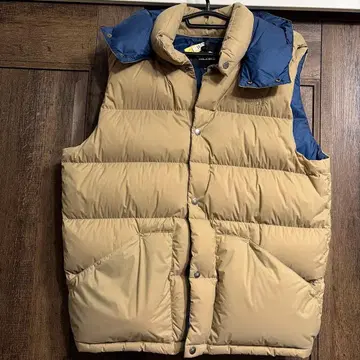 다운 베스트 베이지 네이비