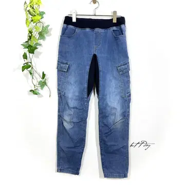 FieldCore 필드코어 리브 허리 데님 카고 팬츠 워크맨