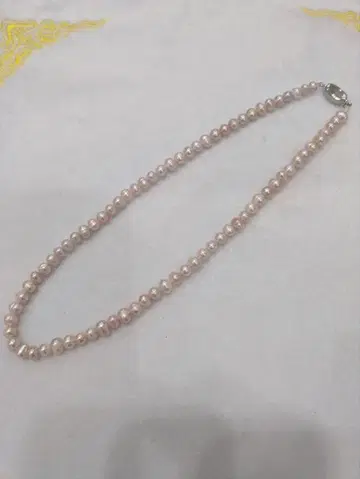 담수 펄 목걸이 핑크 43