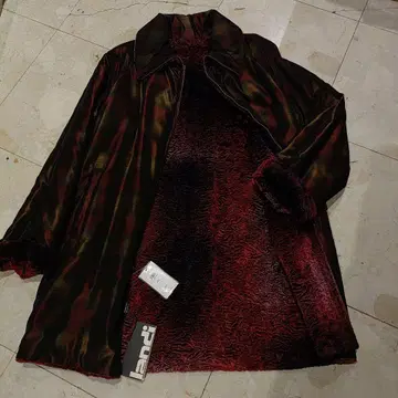 landi 롱 코트 M644 빨간색/블랙