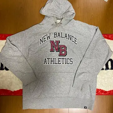 New Balance 그레이 후드 맨투맨