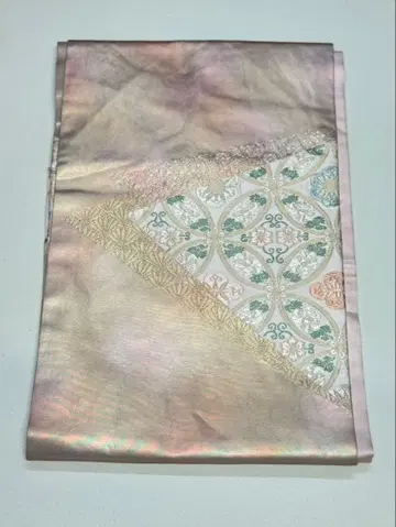 나고야 오비 꽃 무늬 라이트 핑크