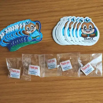 간사이 만박 헬스케어관 핀 배지 & 스티커