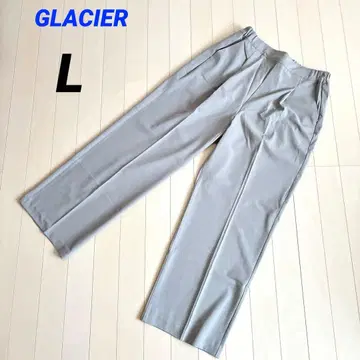 GLACIER 와이드 팬츠 스트레이트 루즈핏 그레이 출퇴근 포멀 L