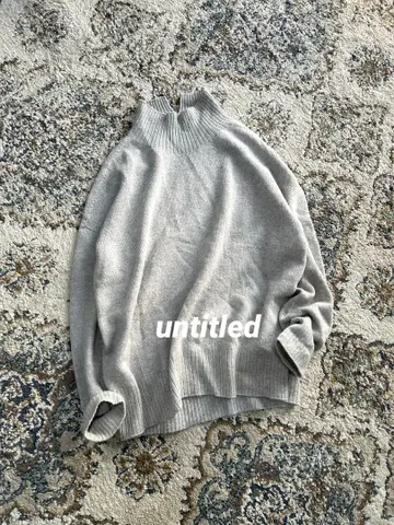 untitled 양모 캐시미어 보틀넥 풀오버 니트