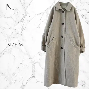 엔도트 울 혼방 깔끔한 돌려입기 좋은 루즈핏 심플 롱 코트 M