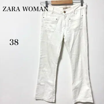 ZARA WOMAN 자라 우먼 프리미엄 청바지 화이트 청바지 38