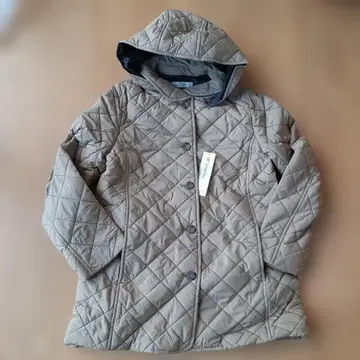 골든 베어 베이지 퀼팅 자켓 후드 부착 미사용