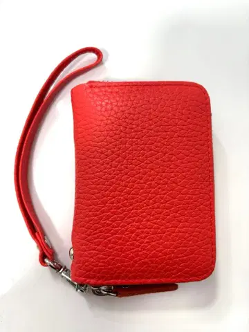 라비안제 카우 가죽 미니 지갑 오렌지