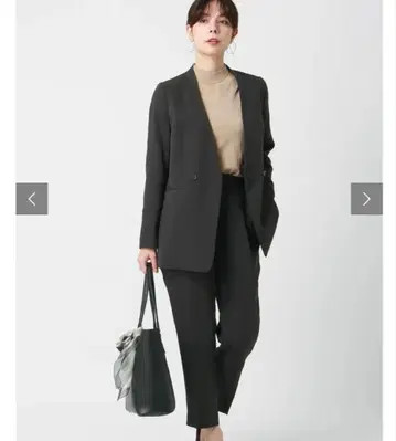 새상품 더 수트 컴퍼니 더블 브레스트 수트 셋업 더블 크로스 새틴