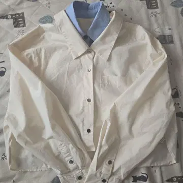 메종 스페셜 코튼 셔츠 아이보리 블루