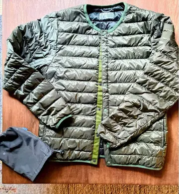 Beams Marmot 빔즈 별주 다운 자켓 올리브 그린 S 후드