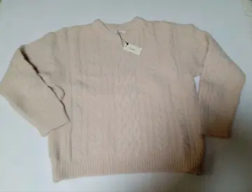 El mar 베이지 케이블 니트 스웨터 긴팔 (새상품)